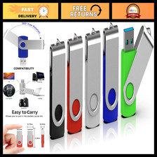 64GB USB 3.0 Flash Drive 5-Pack - Swivel Thumb Drives in Mixed Colors picture
