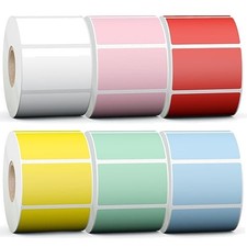 Thermal Label Rolls 6000 Labels 2.25x1.25 Assorted Colors Compatible Zebra picture
