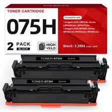 075H 075 Black High Capacity Toner Cartridge Compatible 2-Pack, picture