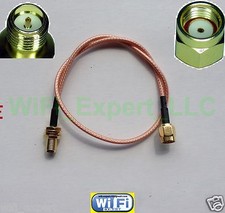 WiFi Antenna EXTENSION Cable/Lead Wireless RP SMA male to female 4 in to 10 feet picture