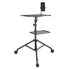 Adjustable Projector Stand Tripod with Wheels & 2 Trays 31.3