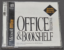 Microsoft Office Professional & Bookshelf - (1994 Microsoft) - Used PC 2-CD-ROM picture