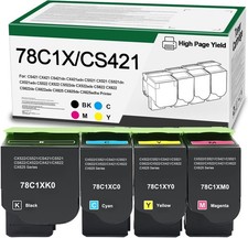 78C1X Toner Cartridge for Lexmark CS421/CS521/CS522/CS622/CX421/CX522/CX622/625 picture
