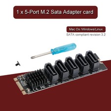 M.2 To SATA 3.0 Adapter Card JMB585 5 Port Hard Disk Drive Expansion Card UE picture