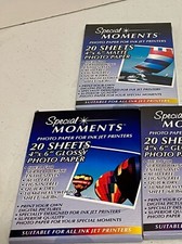 Special Moments Photo Paper Digital Ink Jet Printer Matt & Glossy 40 Sheets 4x6 picture
