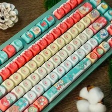Keycap Set 128 PBT Christmas Themed Keycaps MAO Height for Mechanical Keyboards picture