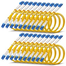 20 PCS 1m 3.28ft LC to LC Fiber Patch Cable OS2 Single Mode Duplex 10GB SMF picture