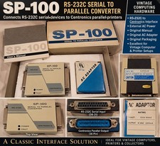Vintage SP-100 RS-232C Serial to Centronics Parallel Converter Box Manual AC picture