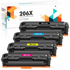 4PCS 206X W2110X Toner No Chip For HP LaserJet MFP M282nw M283fdw M283cdw picture
