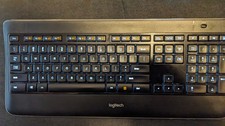 Logitech K800 Y-R0065 Illuminated Wireless Keyboard Black No Receiver picture