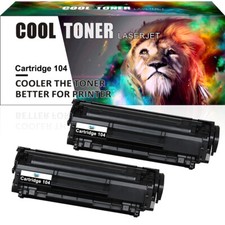2Pack 104 FX10 Black Toner For Canon 104 Printers ImageClass MF4150 MF4350D D420 picture
