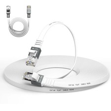 Cat 6a Ethernet Cable 50 Ft,Durable Flat Internet Network LAN 50 +1.5 FT picture