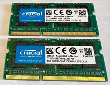 QTY 2 -Crucial - 8GB DDR3L-1600 SODIMM 1.35V CL11 - 16 GB Total picture