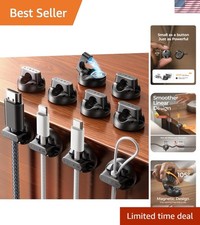 10 Pack Magnetic Cable Clips [2025 Minimum Size] Halloween Decor Christmas De... picture