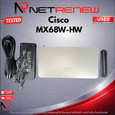 Cisco Meraki MX68W-HW Cloud Managed Security Appliance w/Power Adapter & Antenna picture