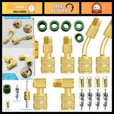 R410A Mini Split Adapter Kit, 5/16 to 1/4 Coupler, Refrigerant Hose Connector, V picture