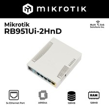 MikroTik RB951Ui-2HnD 5-Port Wireless Access Point 1000mW picture