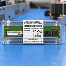 Micron 16GB DDR4 2666 2Rx8 ECC RDIMM Server RAM MTA18ASF2G72PD2-2G6J1RI picture
