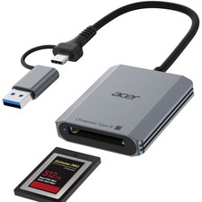 Acer CFexpress Type B Card Reader USB 3.2 Gen 2 10Gbps USB-C USB-A Gray picture