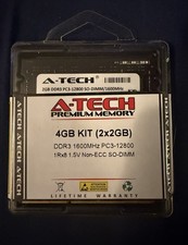 4GB KIT 2 x 2GB SODIMM DDR3 NON-ECC PC3-12800 1600MHz 1600 MHz DDR-3 Ram Memory picture
