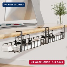 2 Pack Cable Management Under Desk Tray, 31.4