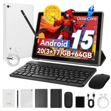 2026 10.1 inch Android 15 Tablet 20GB RAM 64GB ROM IPS HD LCD WiFi 6 Bluetooth picture