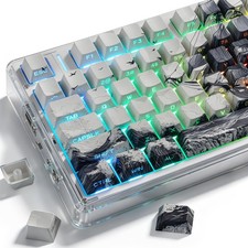 Ocean Waves PBT Keycaps Side Printed Custom Mechanical Keyboard Keycap Set picture
