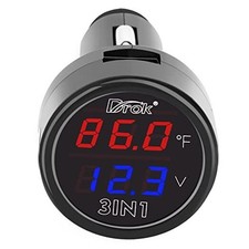 Digital Voltage Temperature Monitor - Car Charger USB Charger Pro (USB Charge) picture