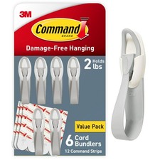 Command Cord Bundlers White Damage Free Cable Organizer Holds Up to 2 Pounds ... picture