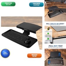 VIVO Black Under Desk Corner 25 x 10 inch Keyboard Tray MOUNT-KB03B picture