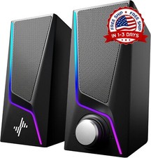 BOCINAS PARA COMPUTADORA PARLANTES LAPTOP AMPLICADAS DE BAJOS POTENTES GAMER picture