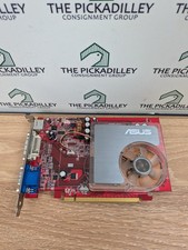 Vintage ASUS EAX1550 TD 256MB PCI Graphics Card Red with Cooling Fan picture