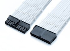24-pin ATX Motherboard 30cm Pink Sleeved Extension + Cable Combs for DIY PC Case picture