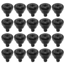 Black Iron Hard Drive Mounting Screws with Vibration Buffer for Computer Case picture