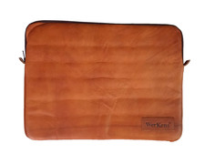 Real Leather Laptop Sleeve  Blue Velvet Bag 14'' & 15'' MacBook Air Pro picture