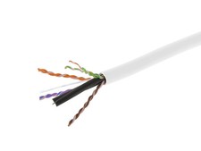 Monoprice Cat6 Plenum Bulk Cable 500ft White UL Solid 550MHz UTP CMP 10G 23AWG picture