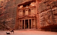 Landscape nature desert sand petra jordan camels temple Custom Gaming Mat Desk picture