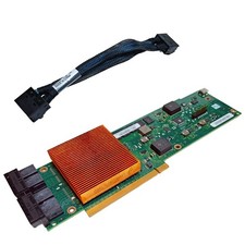 IBM 57D7 4-Port 6G SAS RAID Controller PCIe3x16 Power8 System 01LK381 +SAS Cable picture