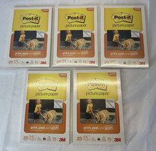 5 ~ 3M/Post-It Sticky 4'' x 6'' Matte Ink Jet Photo/Picture Paper 25 sheets Each picture