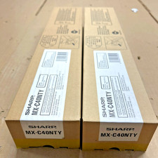 Set of 2 Genuine Sharp MX-C40NTY / MXC40NTY Yellow Toners picture