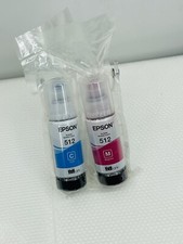 Epson 512 Eco Tank Cyan and Magenta 70 ml Ink SEALED best by 07/2022 picture