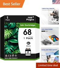 Compatible 68 Black Ink Cartridges for Envy Printers - Upgraded Chip Technology picture