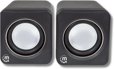 USB Powered Stereo Speakers, 3.5Mm Audio Plug, Volume Control, Bl picture