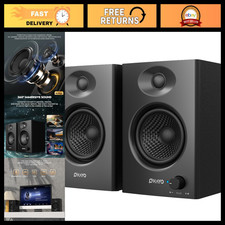60W Bluetooth 5.3 Computer Speakers, Stereo 2.0, Wired & Wireless, Black Pair picture