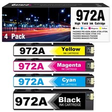 972A Ink (4-Pack, Black/Cyan/Magenta/Yellow) Compatible for HP 477dn picture