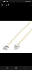 RJ-11 Telephone Cord Phone Cable Extension Line Wire Ivory Beige 25 ft. NIB picture