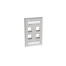 Panduit NKF4S Faceplate Stainless Steel 4-Port Single Gang Metallic picture