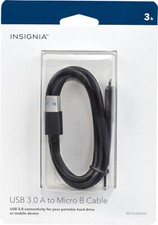 Insignia NS-PU3035AU USB 3.0 A Male to Micro B Male Hard Drive or Device Cable picture