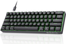 Black DK61se 60% Wired Mechanical Gaming Keyboard Brown Switch LED Backlit 61 picture