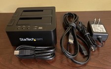 StarTech SDOCK2U33RE Dual Bay SATA HDD SSD Duplicator Dock USB 3.0 eSATA Tested picture